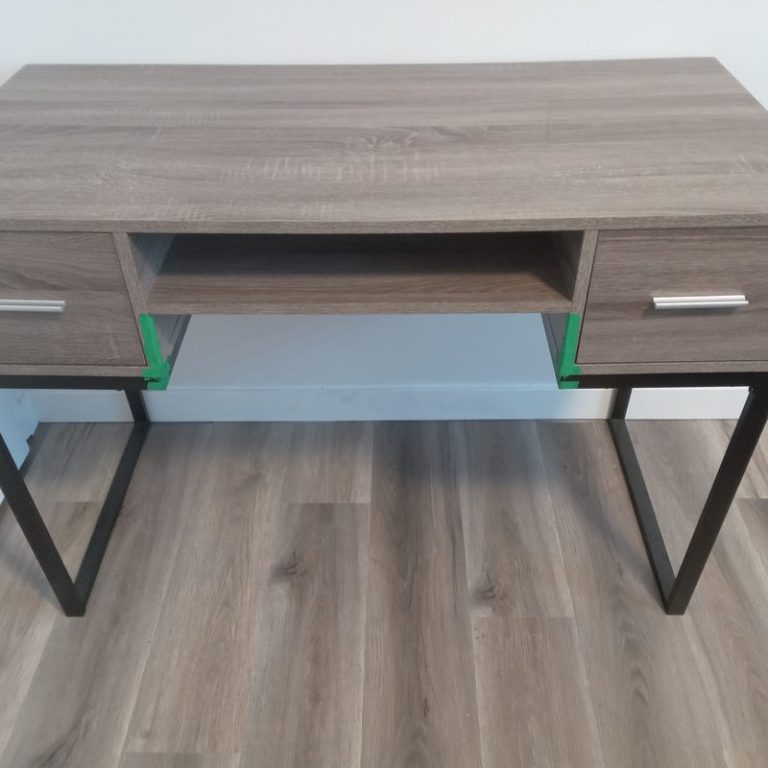 Office desk assembled in a Chatham-Kent home office
