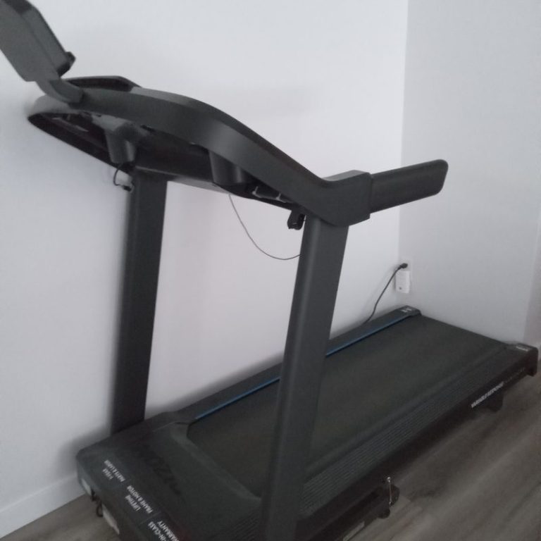 Treadmill assembled and set up in a Chatham home